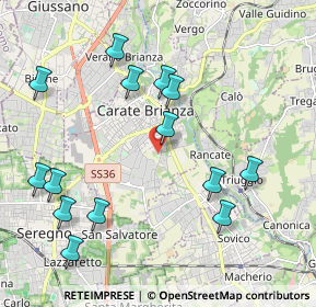 Mappa Via Cazzaniga Arturo, 20841 Carate Brianza MB, Italia (2.25357)