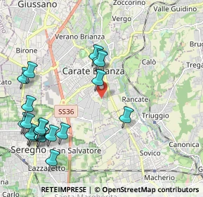 Mappa Via Cazzaniga Arturo, 20841 Carate Brianza MB, Italia (2.5385)