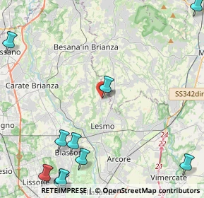Mappa Via Alcide de Gasperi, 20856 Correzzana MB, Italia (6.64727)