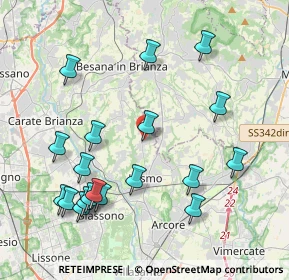 Mappa Via Alcide de Gasperi, 20856 Correzzana MB, Italia (4.47737)