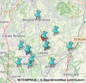 Mappa Via Alcide de Gasperi, 20856 Correzzana MB, Italia (3.73077)