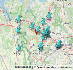 Mappa Via San Martino, 21011 Casorate Sempione VA, Italia (6.378)