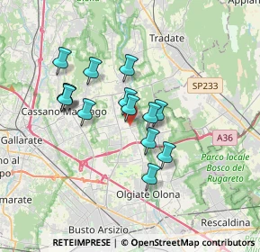 Mappa Via Roma, 21054 Fagnano Olona VA, Italia (2.81571)