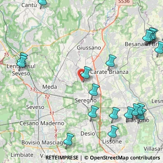 Mappa Via Udine, 20833 Giussano MB, Italia (6.413)