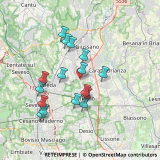 Mappa Via Udine, 20833 Giussano MB, Italia (3.475)