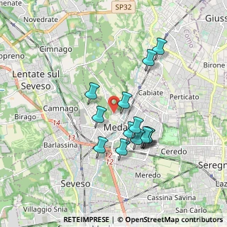 Mappa Via Carso, 20821 Meda MB, Italia (1.525)