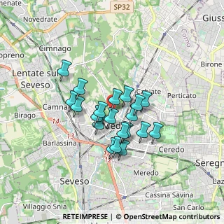 Mappa Via Carso, 20821 Meda MB, Italia (1.256)