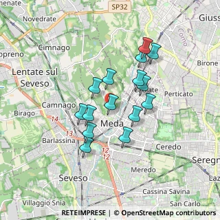 Mappa Via Carso, 20821 Meda MB, Italia (1.416)