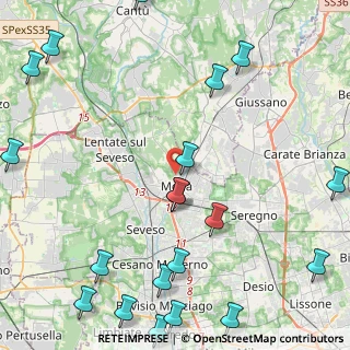Mappa Via Carso, 20821 Meda MB, Italia (6.301)