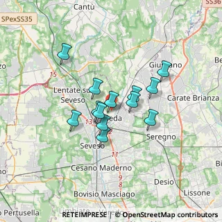 Mappa Via Carso, 20821 Meda MB, Italia (2.50769)