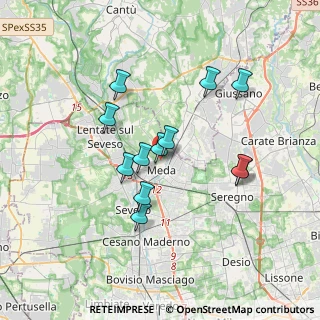 Mappa Via Carso, 20821 Meda MB, Italia (3.055)