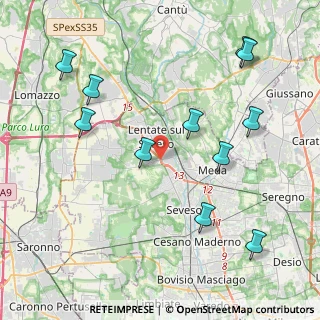 Mappa Via Monte Grappa, 20823 Lentate sul Seveso MB, Italia (4.71636)