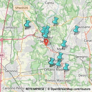 Mappa Via Monte Grappa, 20823 Lentate sul Seveso MB, Italia (3.85077)