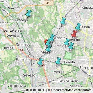 Mappa Via Monte Bianco, 20821 Meda MB, Italia (1.83273)