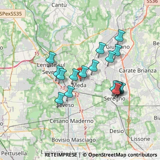 Mappa Via Monte Bianco, 20821 Meda MB, Italia (3.23667)
