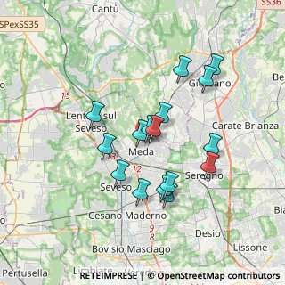 Mappa Via Monte Bianco, 20821 Meda MB, Italia (3.09875)