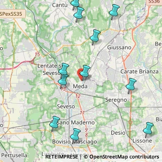 Mappa Via Monte Bianco, 20821 Meda MB, Italia (5.13273)
