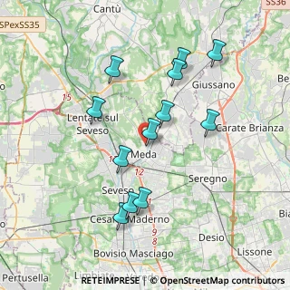 Mappa Via Monte Bianco, 20821 Meda MB, Italia (3.59583)