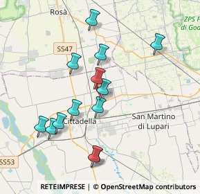 Mappa Viale dell'Artigianato, 35013 Cittadella PD, Italia (3.66769)