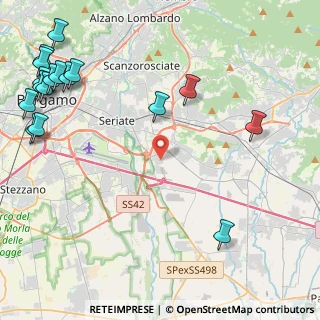 Mappa Via Maestri del Lavoro, 24060 Brusaporto BG, Italia (6.39353)