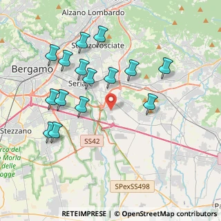 Mappa Via Maestri del Lavoro, 24060 Brusaporto BG, Italia (4.01333)