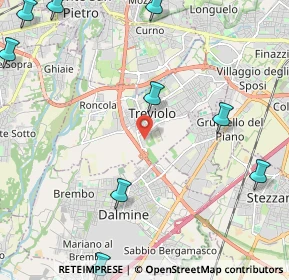 Mappa Via dei Senteruoli, 24048 Treviolo BG, Italia (3.29417)