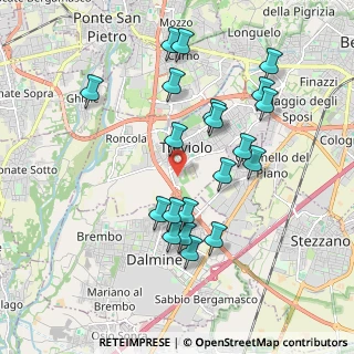 Mappa Via dei Senteruoli, 24048 Treviolo BG, Italia (1.8775)