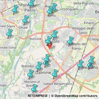 Mappa Via dei Senteruoli, 24048 Treviolo BG, Italia (2.74722)