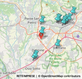 Mappa Via dei Senteruoli, 24048 Treviolo BG, Italia (4.36083)