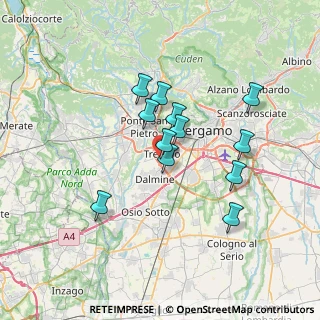 Mappa Via dei Senteruoli, 24048 Treviolo BG, Italia (5.7625)
