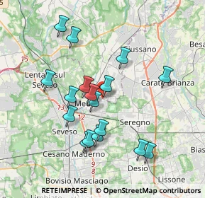 Mappa Via dell'Artigianato, 22060 Meda MB, Italia (3.46353)