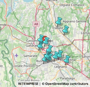 Mappa Collegamento SP22 - Autostrada Pedemontana Lombarda, 21054 Fagnano Olona VA, Italia (5.74667)