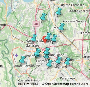 Mappa Collegamento SP22 - Autostrada Pedemontana Lombarda, 21054 Fagnano Olona VA, Italia (6.72929)