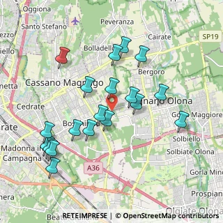 Mappa Collegamento SP22 - Autostrada Pedemontana Lombarda, 21054 Fagnano Olona VA, Italia (1.93474)