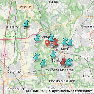 Mappa Via Goito, 20823 Lentate sul Seveso MB, Italia (3.39857)