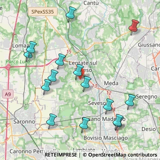Mappa Via Goito, 20823 Lentate sul Seveso MB, Italia (4.88333)