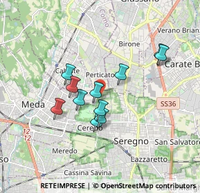 Mappa Via Antonio Locatelli, 20831 Seregno MB, Italia (1.41273)