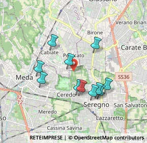 Mappa Via Antonio Locatelli, 20831 Seregno MB, Italia (1.59455)