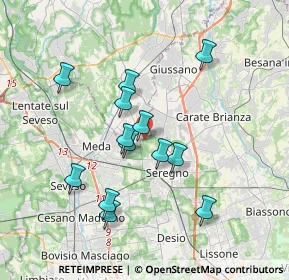 Mappa Via Antonio Locatelli, 20831 Seregno MB, Italia (3.23769)