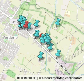 Mappa Via Resegone, 23878 Verderio superiore LC, Italia (0.404)