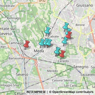 Mappa Via Sant'Agostino, 20821 Meda MB, Italia (1.26417)
