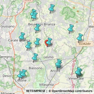 Mappa Via San Desiderio, 20856 Correzzana MB, Italia (5.16889)