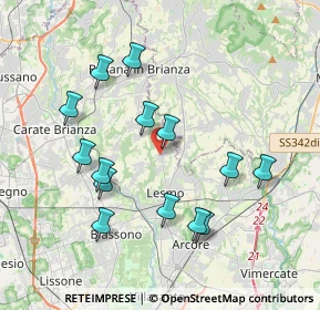 Mappa Via San Desiderio, 20856 Correzzana MB, Italia (3.75071)