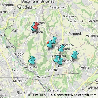 Mappa Via San Desiderio, 20856 Correzzana MB, Italia (1.54769)