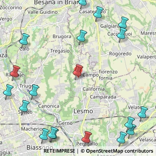Mappa Via San Desiderio, 20856 Correzzana MB, Italia (3.45421)
