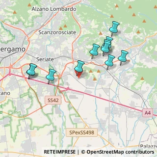 Mappa Via Sicilia, 24060 Brusaporto BG, Italia (3.83455)