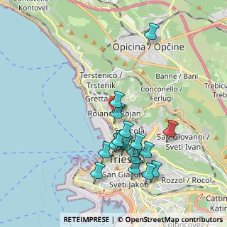 Mappa Via Sant'Ermacora, 34135 Trieste TS, Italia (1.91444)