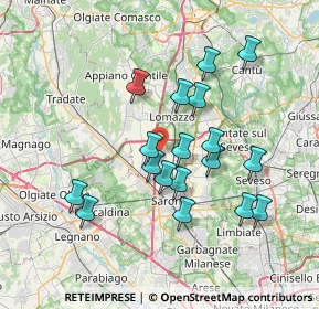 Mappa Via Magistri Comacini, 22078 Turate CO, Italia (6.65111)