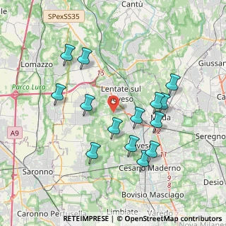 Mappa Via Gerbino, 20823 Lentate sul Seveso MB, Italia (3.70643)