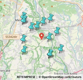 Mappa Via per Porto D'Adda, 23878 Verderio superiore LC, Italia (3.47429)